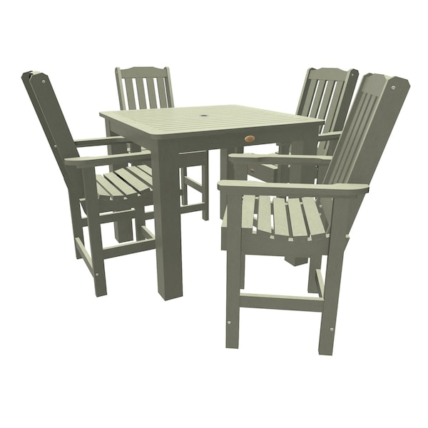 Highwood Usa Lehigh 5pc Square Counter Height Outdoor Patio Furniture Dining Set AD-CNL44-EUC - main